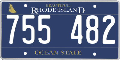 RI license plate 755482