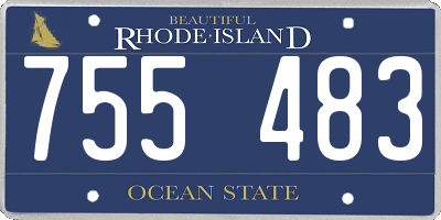 RI license plate 755483