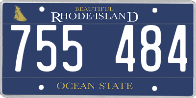RI license plate 755484