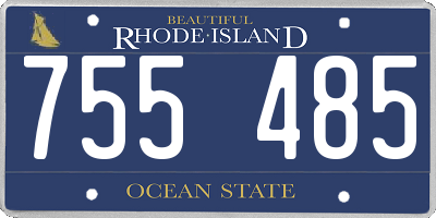 RI license plate 755485