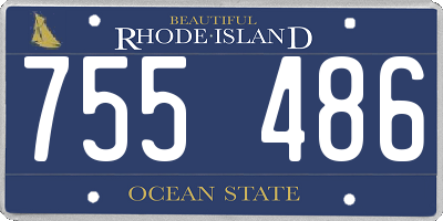 RI license plate 755486