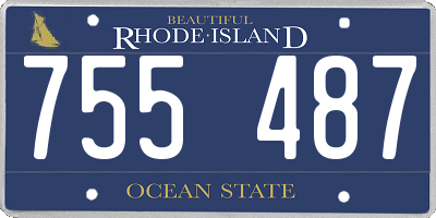 RI license plate 755487