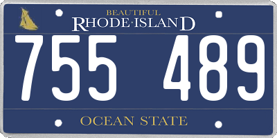 RI license plate 755489