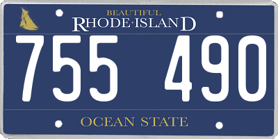 RI license plate 755490