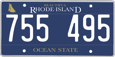RI license plate 755495