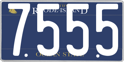 RI license plate 7555