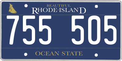 RI license plate 755505