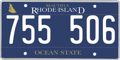 RI license plate 755506