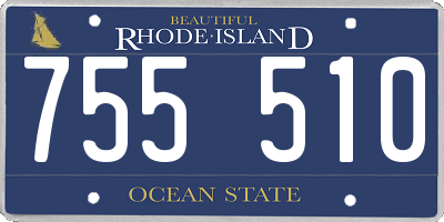 RI license plate 755510