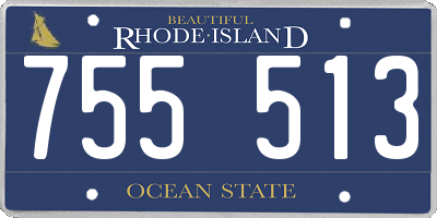 RI license plate 755513
