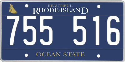 RI license plate 755516