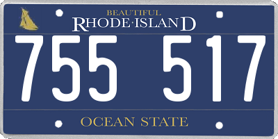 RI license plate 755517