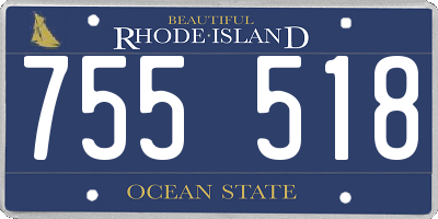 RI license plate 755518