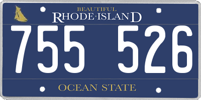 RI license plate 755526