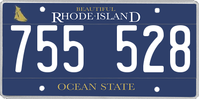 RI license plate 755528