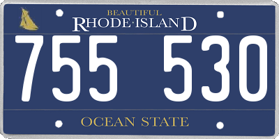 RI license plate 755530