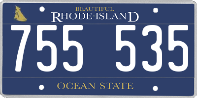 RI license plate 755535