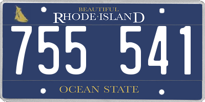 RI license plate 755541