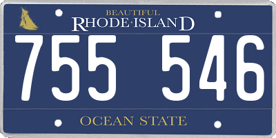 RI license plate 755546