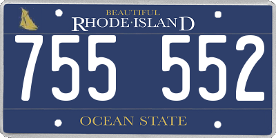 RI license plate 755552
