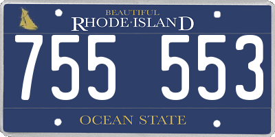 RI license plate 755553