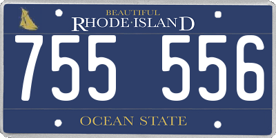 RI license plate 755556
