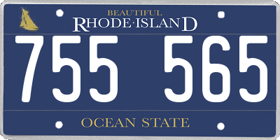 RI license plate 755565