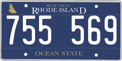 RI license plate 755569