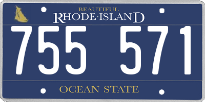 RI license plate 755571
