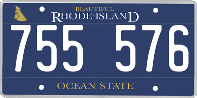 RI license plate 755576