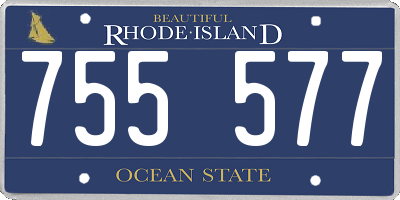 RI license plate 755577
