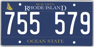 RI license plate 755579