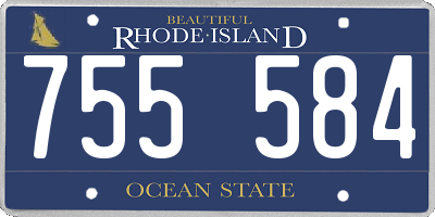 RI license plate 755584