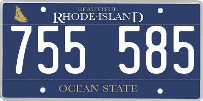 RI license plate 755585