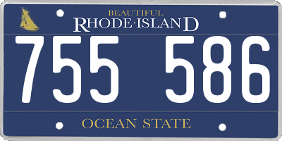 RI license plate 755586