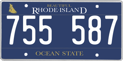 RI license plate 755587
