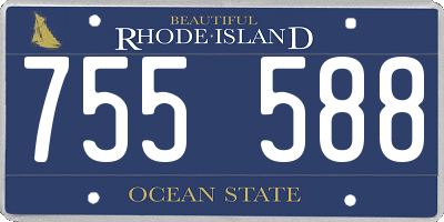 RI license plate 755588