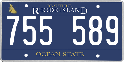 RI license plate 755589