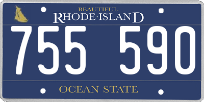 RI license plate 755590