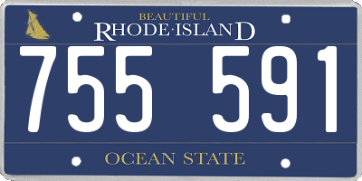 RI license plate 755591