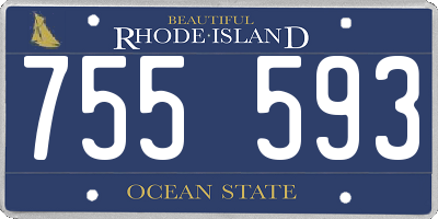 RI license plate 755593