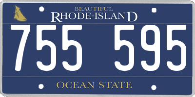 RI license plate 755595