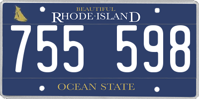 RI license plate 755598