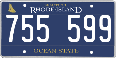 RI license plate 755599