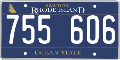 RI license plate 755606