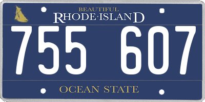 RI license plate 755607
