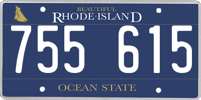 RI license plate 755615