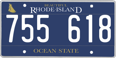 RI license plate 755618