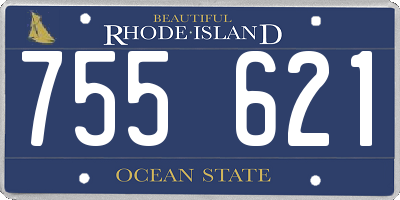 RI license plate 755621