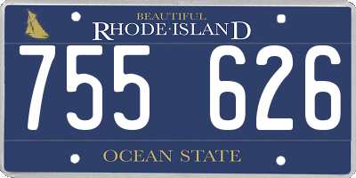 RI license plate 755626